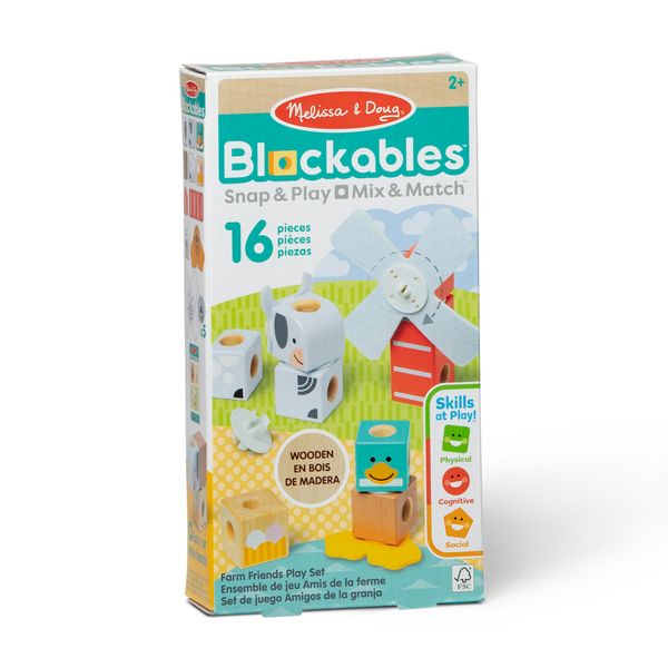 Produktbild: Melissa & Doug Blockables Bauernhoffreunde Bauset