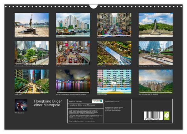 Produktbild: Hongkong Bilder einer Metropole (Wandkalender 2026 DIN A3 quer), CALVENDO Monatskalender