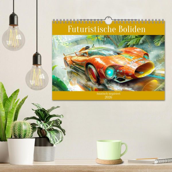 Produktbild: Futuristische Boliden - Asiatisch inspiriert (Wandkalender 2026 DIN A4 quer), CALVENDO Monatskalender