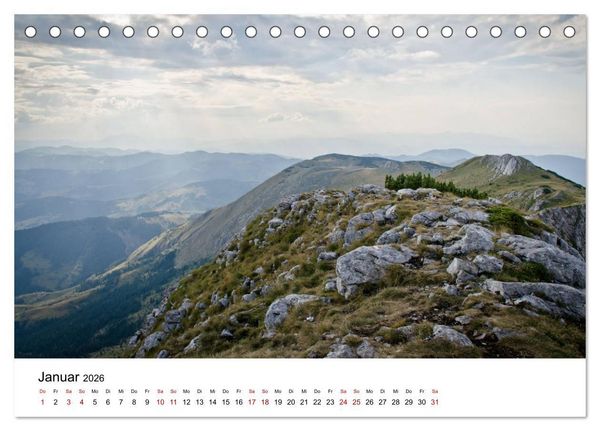 Produktbild: Verfluchtes Gebirge - Peaks of the Balkans - Wandern im Prokletije-Gebirge, Kosovo, Montenegro, Albanien (Tischkalender 2026 DIN A5 quer), CALVENDO Monatskalender