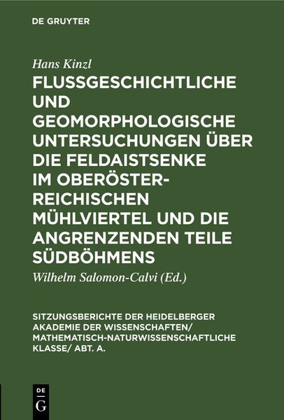 Produktbild: Flu&szlig;geschichtliche und geomorphologische Untersuchungen &uuml;ber die Feldaistsenke im ober&ouml;sterreichischen M&uuml;hlviertel und die angrenzenden Teile S&uuml;db&ouml;hme