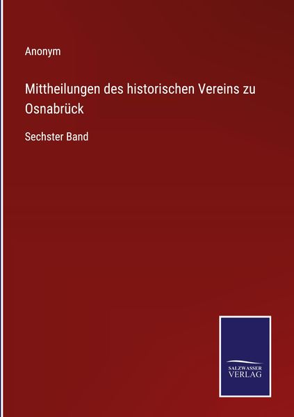 Produktbild: Mittheilungen des historischen Vereins zu Osnabr&uuml;ck