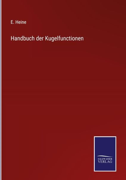 Produktbild: Handbuch der Kugelfunctionen