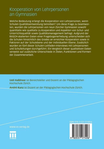 Produktbild: Kooperation von Lehrpersonen an Gymnasien