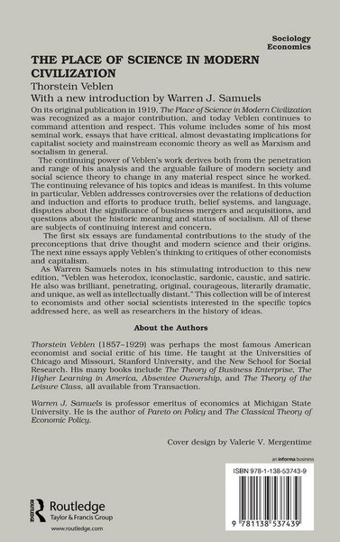 Produktbild: The Place of Science in Modern Civilization