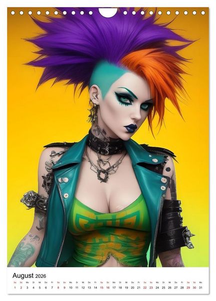 Produktbild: Punk Girls mit einer Prise New Wave (Wandkalender 2026 DIN A4 hoch), CALVENDO Monatskalender