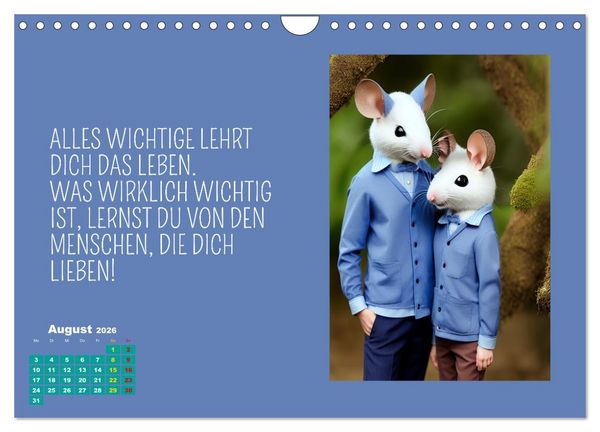 Produktbild: Tierisch motiviert (Wandkalender 2026 DIN A4 quer), CALVENDO Monatskalender