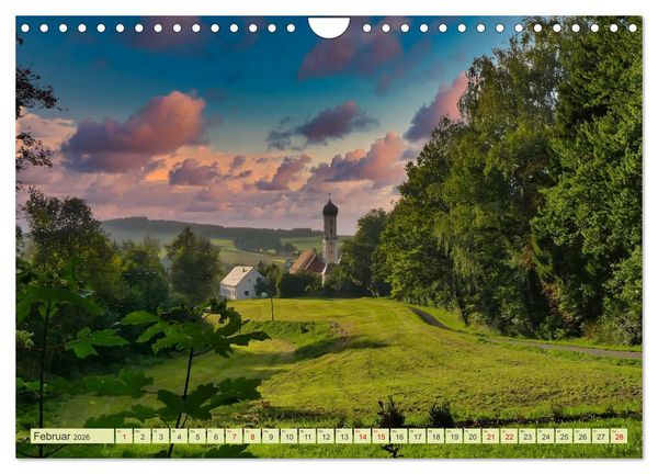 Produktbild: Die Stauden, Kirchen und Kapellen im Naturpark Augsburg westliche W&auml;lder (Wandkalender 2026 DIN A4 quer), CALVENDO Monatskalender