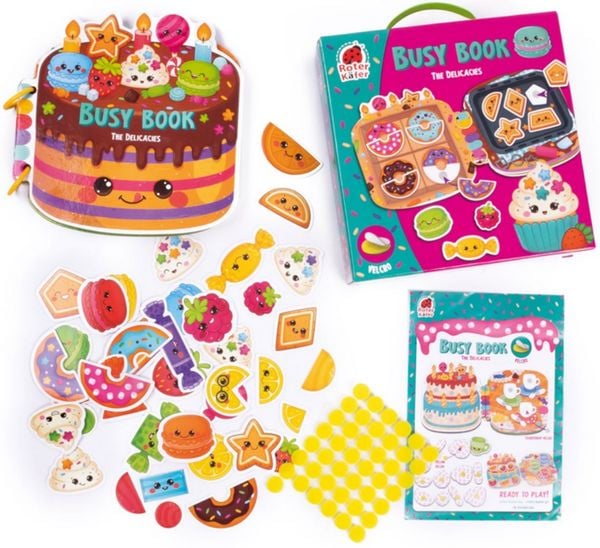 Produktbild: Lernspiel Roter K&auml;fer Busy Book mit Klettverschluss Die Leckereien RK1170-03