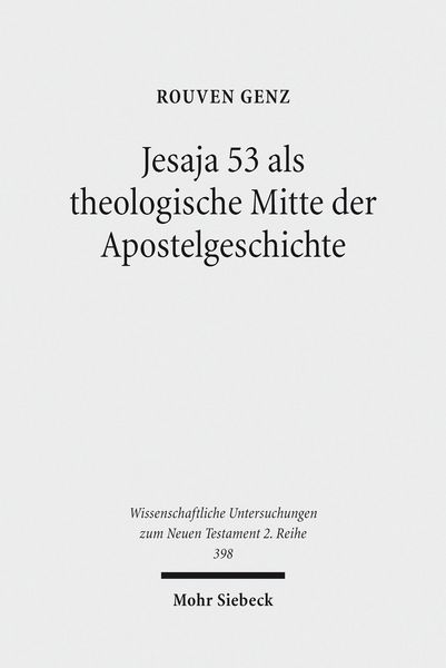 Produktbild: Jesaja 53 als theologische Mitte der Apostelgeschichte