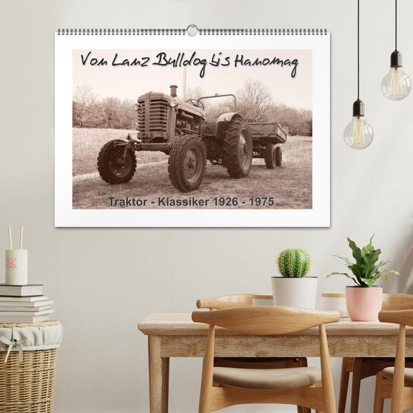 Produktbild: Von Lanz Bulldog bis Hanomag Traktor - Klassiker 1926 - 1975 (Wandkalender 2026 DIN A2 quer), CALVENDO Monatskalender