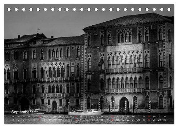 Produktbild: Venedig - Licht und Schatten (Tischkalender 2026 DIN A5 quer), CALVENDO Monatskalender