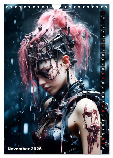 Produktbild: ROCKERINNEN Cyber, Goth, Punk und mehr (Wandkalender 2026 DIN A4 hoch), CALVENDO Monatskalender
