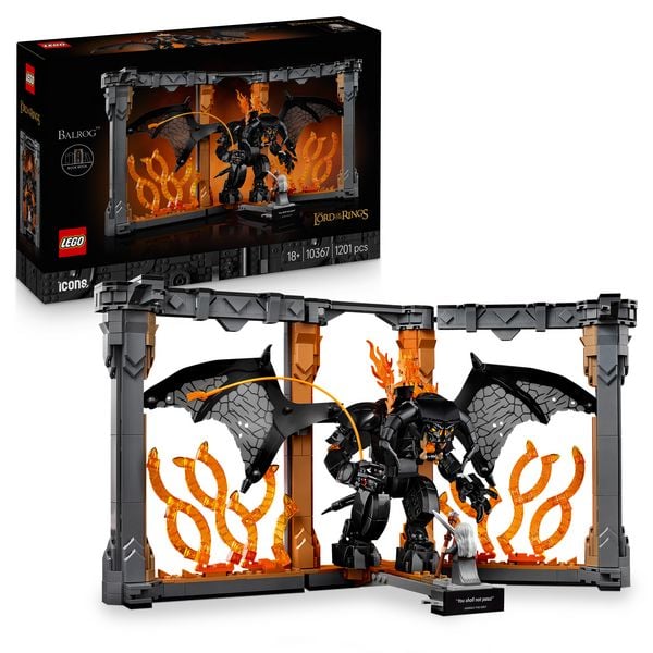 Produktbild: LEGO Icons 10367 Der Herr der Ringe: Balrog B&uuml;cherst&uuml;tze, Dekoration