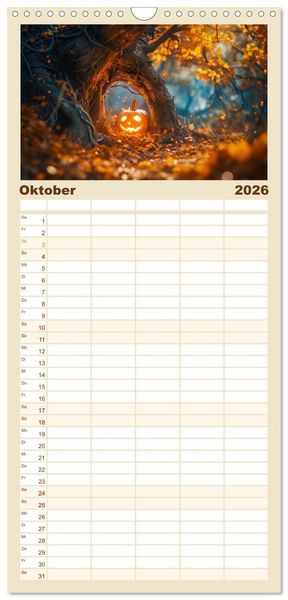 Produktbild: Familienplaner 2026 - Zauberhafte Waldmomente mit 5 Spalten (Wandkalender, 21 x 45 cm) CALVENDO