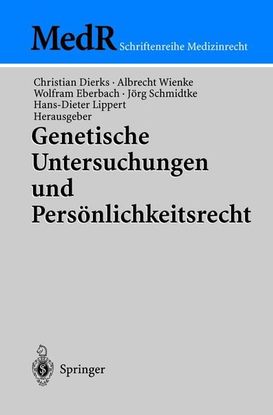 Produktbild: Genetische Untersuchungen und Pers&ouml;nlichkeitsrecht