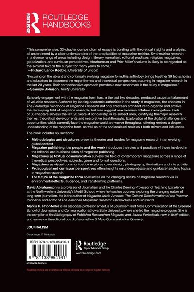 Produktbild: The Routledge Handbook of Magazine Research