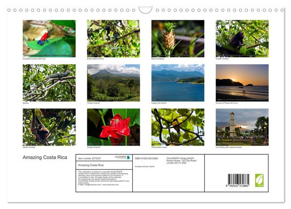 Produktbild: Amazing Costa Rica (Wall Calendar 2026 DIN A3 landscape), CALVENDO 12 Month Wall Calendar