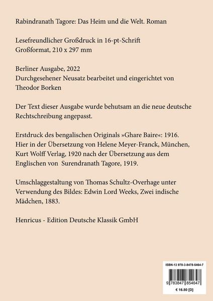 Produktbild: Das Heim und die Welt (Gro&szlig;druck)