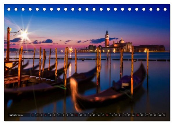 Produktbild: Leuchtendes Venedig (Tischkalender 2026 DIN A5 quer), CALVENDO Monatskalender