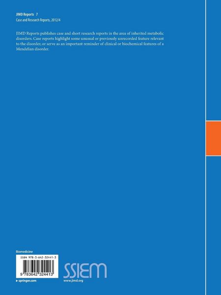 Produktbild: JIMD Reports - Case and Research Reports, 2012/4