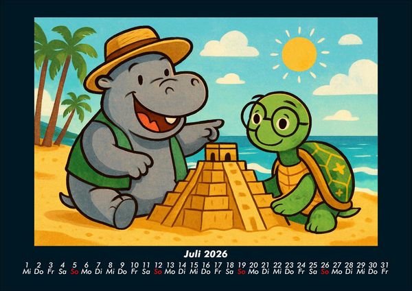 Produktbild: Sash & Taz - Abenteuer in Mexiko 2026 Fotokalender DIN A4