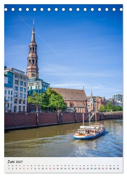 Produktbild: Hamburg - Hanseatische Eleganz (Tischkalender 2027 DIN A5 hoch), CALVENDO Monatskalender