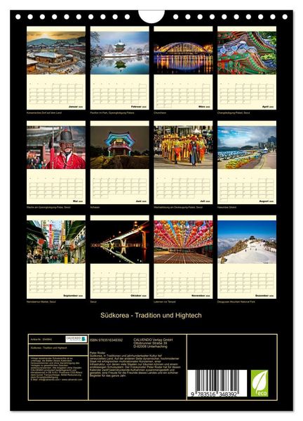 Produktbild: S&uuml;dkorea - Tradition und Hightech (Wandkalender 2026 DIN A4 hoch), CALVENDO Monatskalender