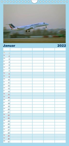 Produktbild: Familienplaner Airliner im Fokus (Wandkalender 2022 , 21 cm x 45 cm, hoch)