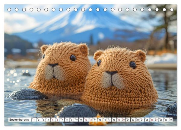 Produktbild: Strick-Safari - Gestrickte Tiere zum Verlieben (Tischkalender 2026 DIN A5 quer), CALVENDO Monatskalender