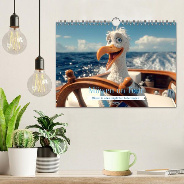 Produktbild: M&ouml;wen on Tour (Wandkalender 2026 DIN A4 quer), CALVENDO Monatskalender