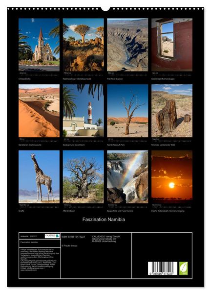 Produktbild: Faszination Namibia (hochwertiger Premium Wandkalender 2026 DIN A2 hoch), Kunstdruck in Hochglanz