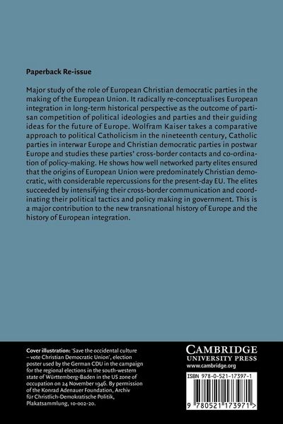 Produktbild: Christian Democracy and the Origins of European Union