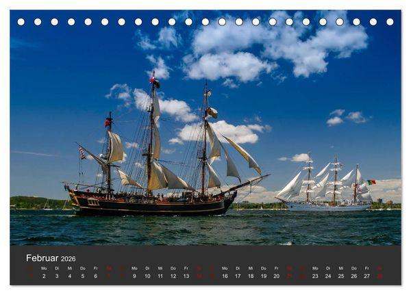 Produktbild: Windjammer-Regatta - Tall Ships Atlantic Challenge (Tischkalender 2026 DIN A5 quer), CALVENDO Monatskalender
