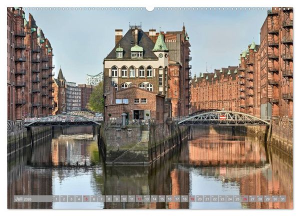 Produktbild: Hamburg Stadt an der Alster und Elbe (Wandkalender 2026 DIN A2 quer), CALVENDO Monatskalender