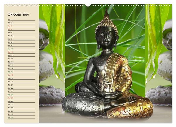 Produktbild: Buddha und Yin Yang (Wandkalender 2026 DIN A2 quer), CALVENDO Monatskalender