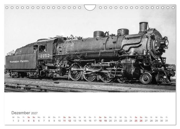 Produktbild: US-Dampflokomotiven (Wandkalender 2027 DIN A4 quer), CALVENDO Monatskalender