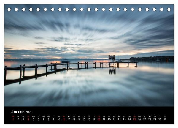 Produktbild: silent minutes - Lichtstimmungen im 5-Seen-Land (Tischkalender 2026 DIN A5 quer), CALVENDO Monatskalender