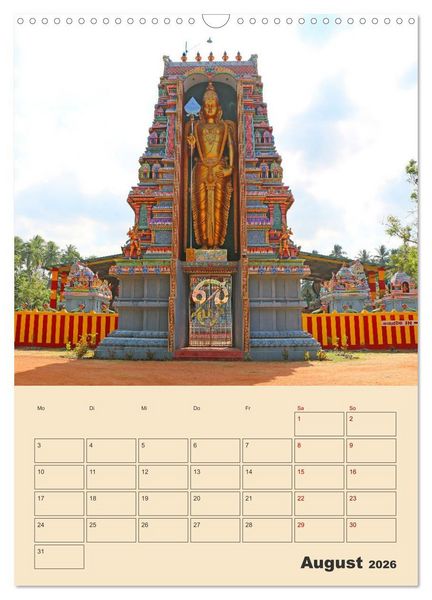 Produktbild: Sri Lanka - Terminplaner (Wandkalender 2026 DIN A3 hoch), CALVENDO Monatskalender