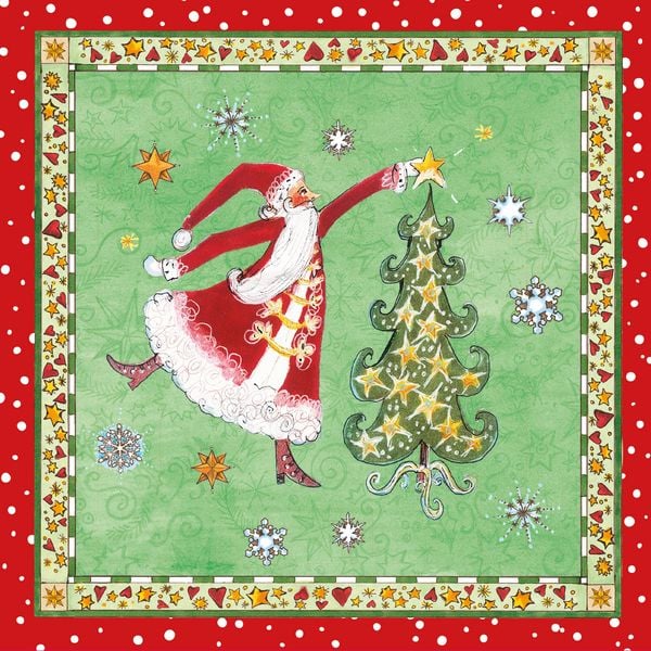 Produktbild: Serviette "Nikolaus" 33x33cm