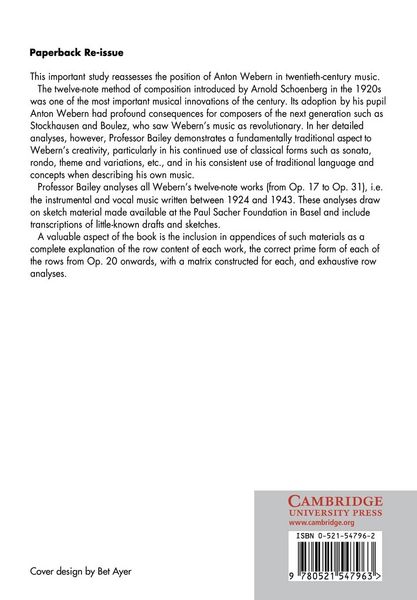 Produktbild: The Twelve-Note Music of Anton Webern