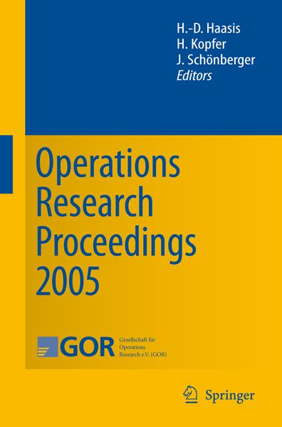 Produktbild: Operations Research Proceedings 2005