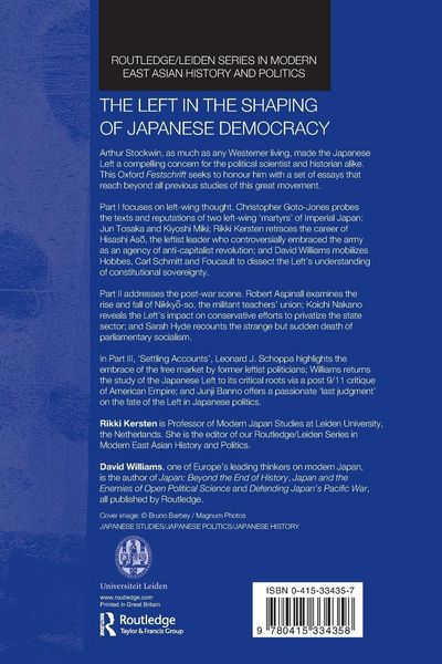 Produktbild: The Left in the Shaping of Japanese Democracy