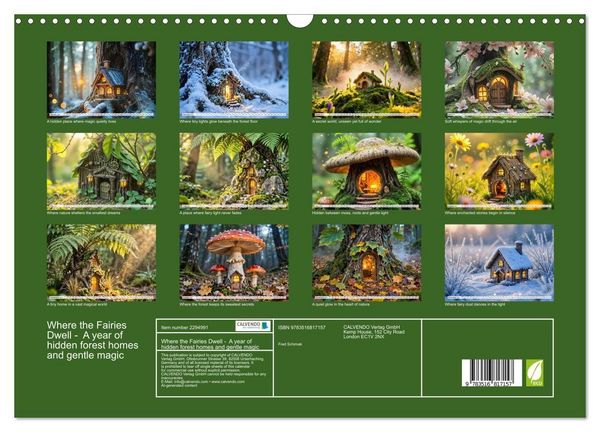 Produktbild: Where the Fairies Dwell - A year of hidden forest homes and gentle magic (Wall Calendar 2027 DIN A3 landscape), CALVENDO 12 Month Wall Calendar
