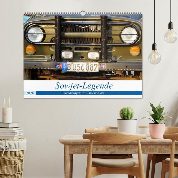 Produktbild: Sowjet-Legende - Der Gel&auml;ndewagen UAZ-469 in Kuba (Wandkalender 2026 DIN A2 quer), CALVENDO Monatskalender