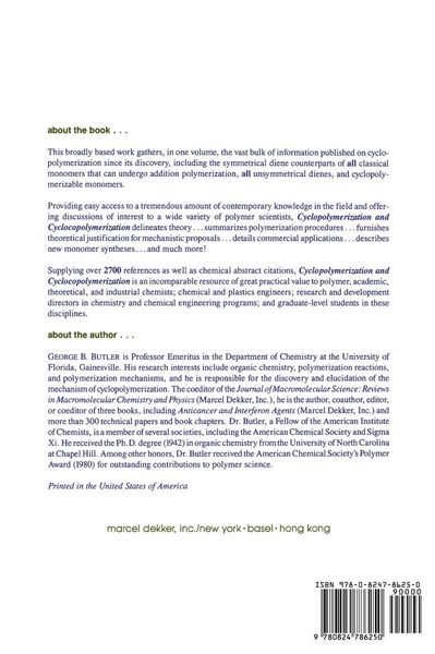 Produktbild: Cyclopolymerization and Cyclocopolymerization