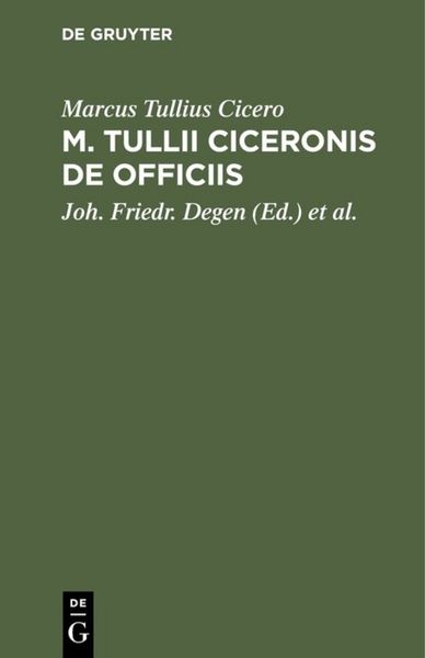 Produktbild: M. Tullii Ciceronis De Officiis