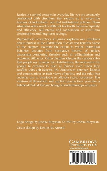 Produktbild: Psychological Perspectives on Justice