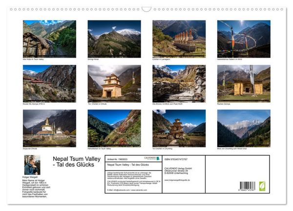 Produktbild: Nepal Tsum Valley - Tal des Gl&uuml;cks (Wandkalender 2026 DIN A2 quer), CALVENDO Monatskalender