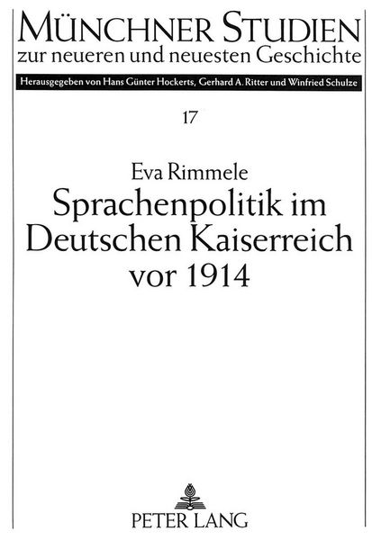 Produktbild: Sprachenpolitik im Deutschen Kaiserreich vor 1914